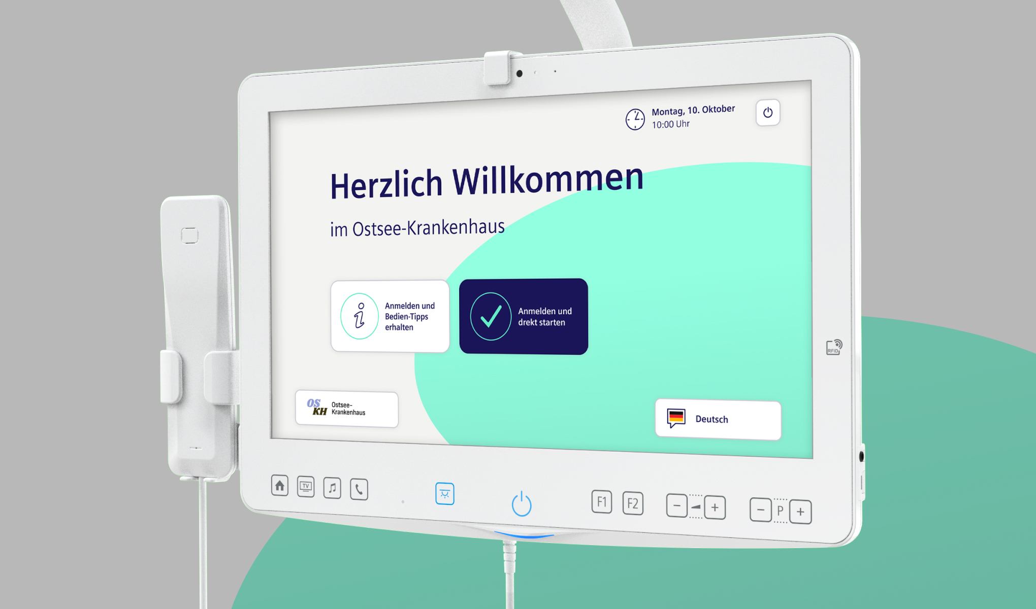 Welcome page of the HiMed Cockpit